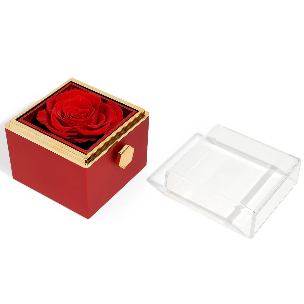 Custom Double Heart Engraved Name Necklace - Eternal Rose Box